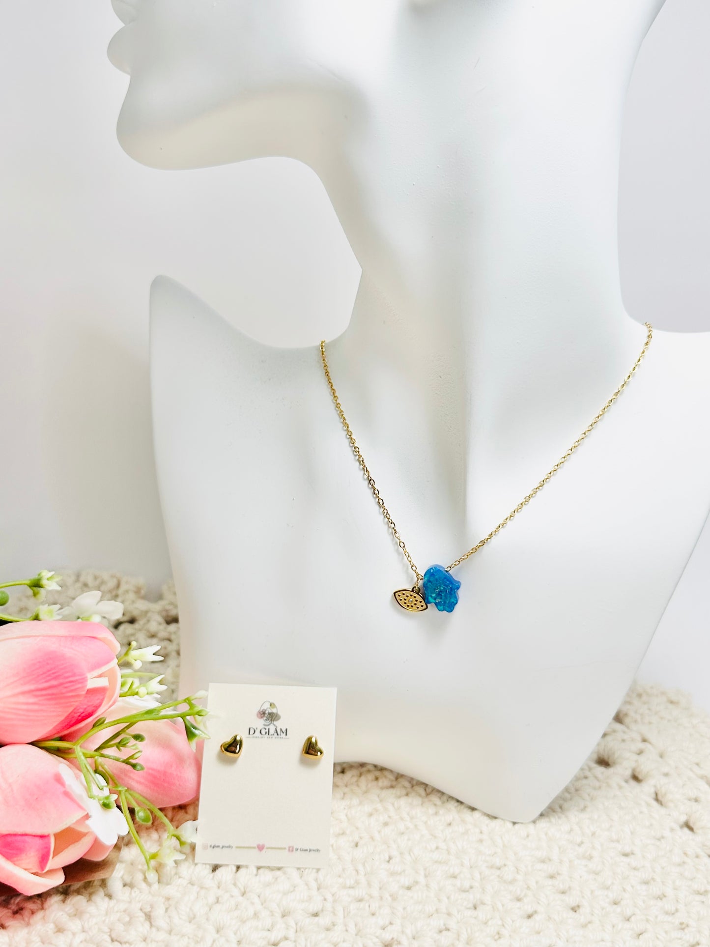 Mano de Fátima Turquesa Set